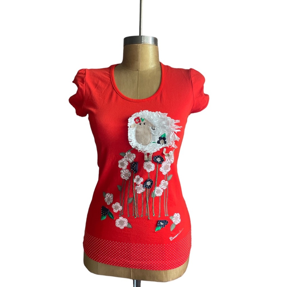 Made in Italy Cotton Short Sleeve T-Shirt Graphic Texture Fitted Unique